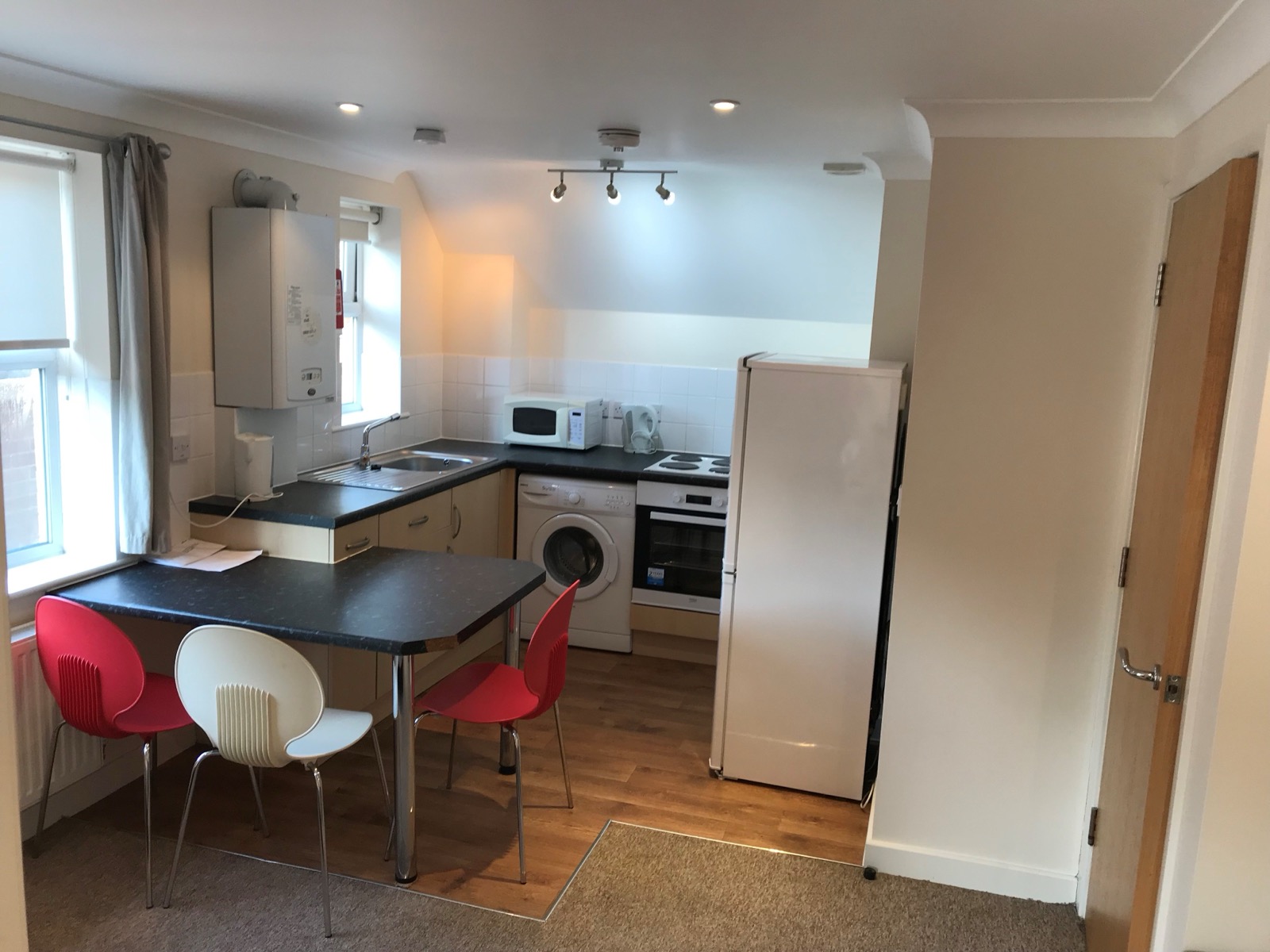 Kitchen and dining area, Flat 6 Conel Court